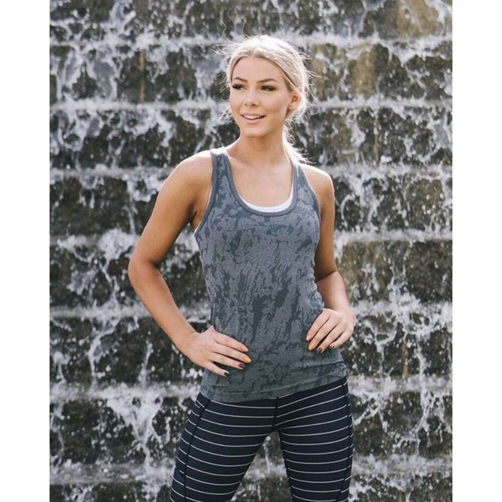 Zyia Active Gray Splash Hendrix Seamless Tank Size Medium